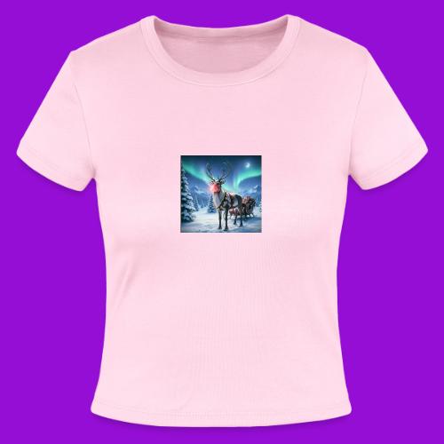 Rudolph the red nosed reindeer - Slim Fit Rib Women's T-Shirt