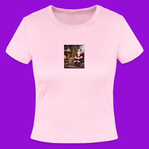 Santa Claus - Slim Fit Rib Women's T-Shirt