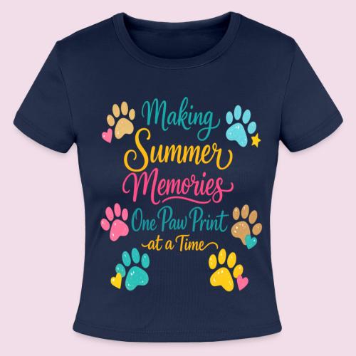 Making Summer Memories One Paw Print at a Time - Slim Fit Rib Women's T-Shirt