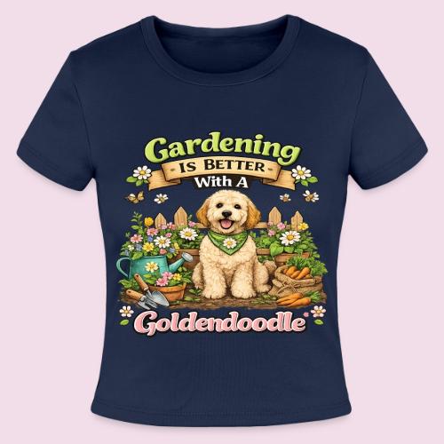 Gardening Is Better With A Goldendoodle - Slim Fit Rib Women's T-Shirt