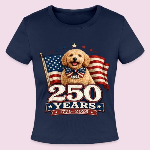 America 250 Dog Mom Goldendoodle - Slim Fit Rib Women's T-Shirt