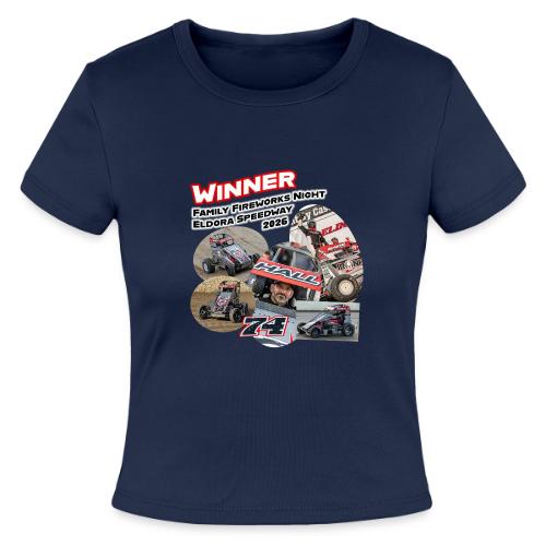 Luke Hall - Eldora Speedway FFN#1 Design 2 - Slim Fit Rib Women's T-Shirt
