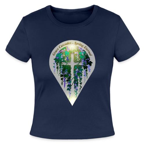 Easter Grace Cascades Vine T Shirt, Renewal Gift - Slim Fit Rib Women's T-Shirt