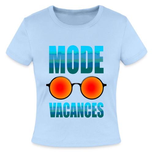 Vacation Mode Enabled - Slim Fit Rib Women's T-Shirt