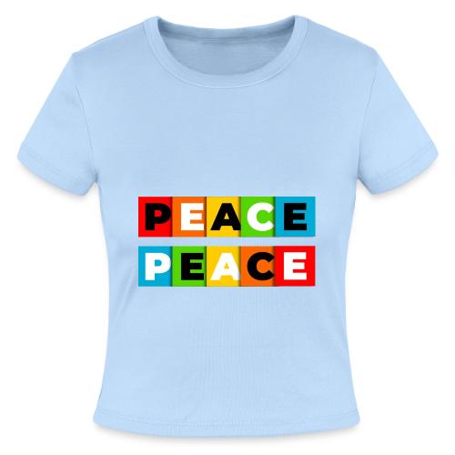 Colorful Peace - Slim Fit Rib Women's T-Shirt
