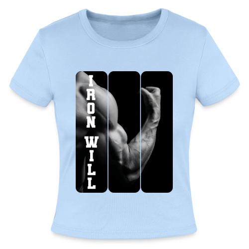 Bodybuilding: Iron Will - Slim Fit Rib Women's T-Shirt