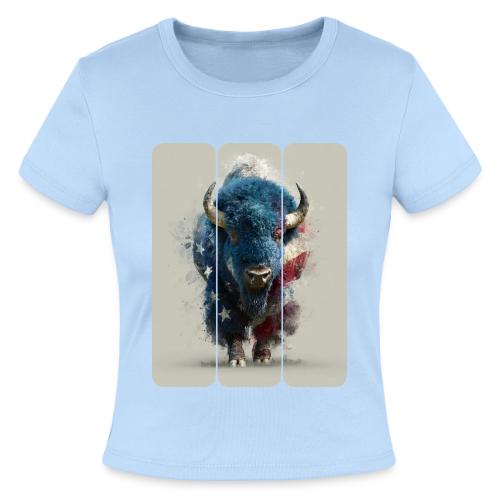 USA: Spirit of the Plains - Slim Fit Rib Women's T-Shirt