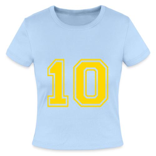 Number 10 in a classic athletic collegiate font - Slim Fit Rib Women's T-Shirt
