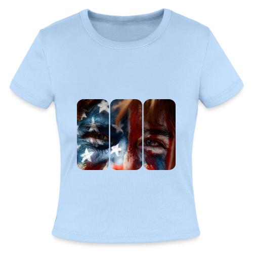 USA: Stars in Their Eyes - Slim Fit Rib Women's T-Shirt