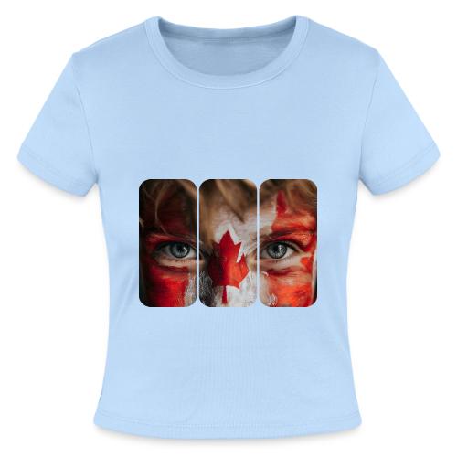 Canada: Maple Leaf Gaze - Slim Fit Rib Women's T-Shirt