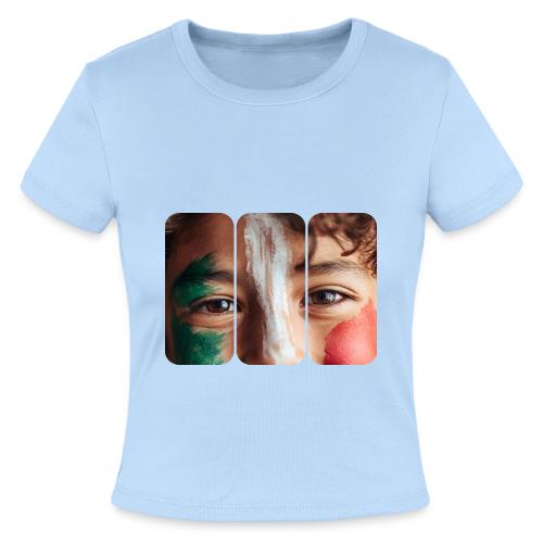 Mexico: Three Stripes of Pride - Slim Fit Rib Women's T-Shirt