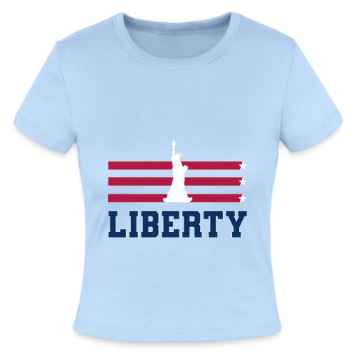 USA: Stars of Liberty - Slim Fit Rib Women's T-Shirt