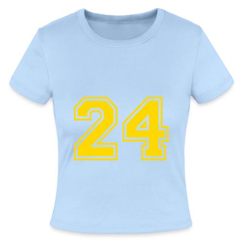 Number 24 in a classic athletic collegiate font - Slim Fit Rib Women's T-Shirt