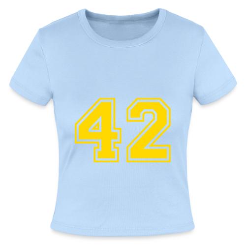 Number 42 in a classic athletic collegiate font - Slim Fit Rib Women's T-Shirt