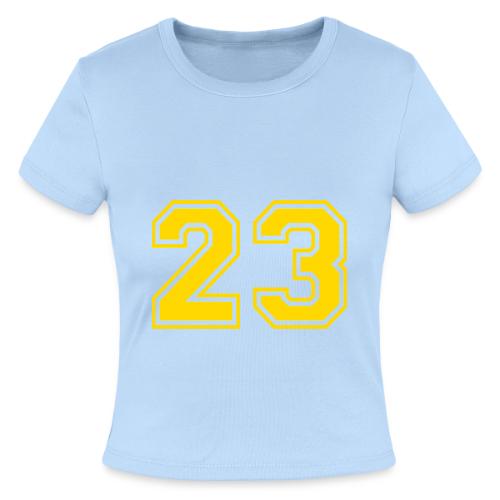 Number 23 in a classic athletic collegiate font - Slim Fit Rib Women's T-Shirt