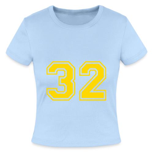Number 32 in a classic athletic collegiate font - Slim Fit Rib Women's T-Shirt