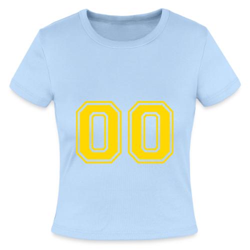 Number 00 in a classic athletic collegiate font - Slim Fit Rib Women's T-Shirt