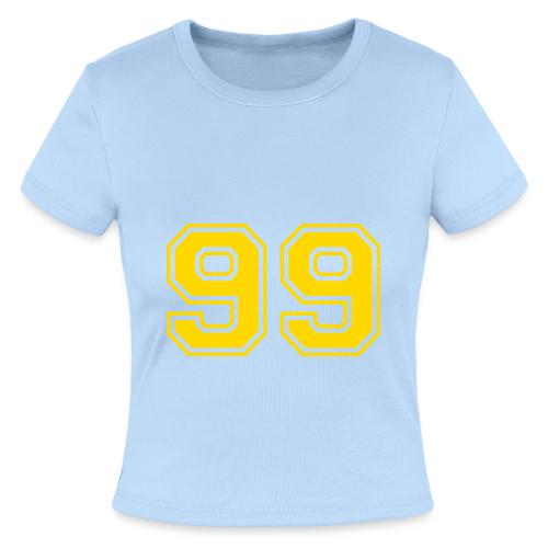 Number 99 in a classic athletic collegiate font - Slim Fit Rib Women's T-Shirt