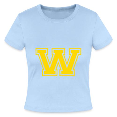 Letter W – Capital Athletic Alphabet Monogram - Slim Fit Rib Women's T-Shirt