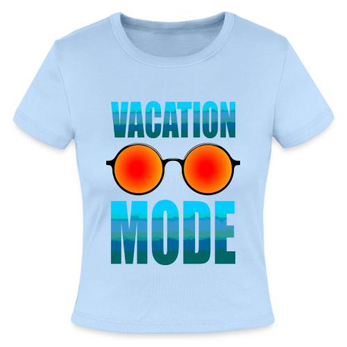 Vacation mode: Ocean Vibes On - Slim Fit Rib Women's T-Shirt