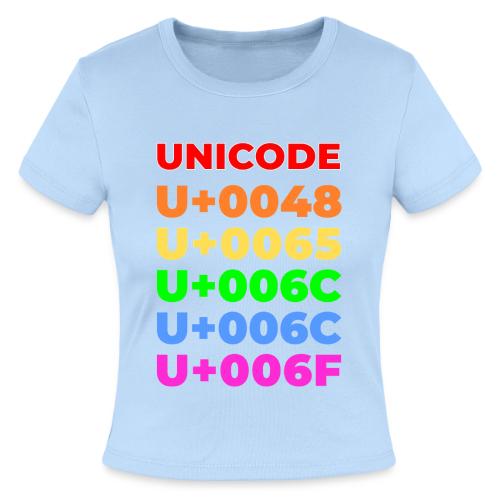 Hello, in unicode - Slim Fit Rib Women's T-Shirt