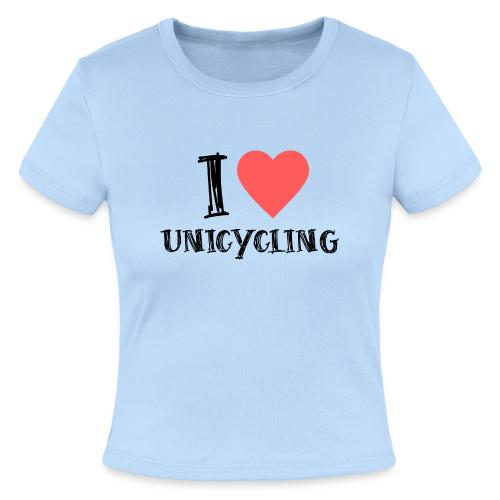I Love Unicycling - Slim Fit Rib Women's T-Shirt