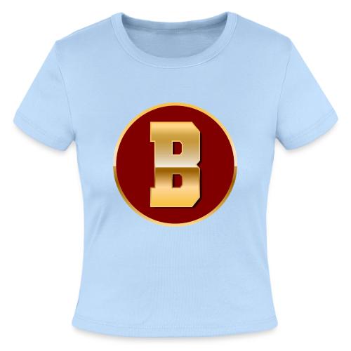 Letter B – Capital Varsity Alphabet Monogram - Slim Fit Rib Women's T-Shirt