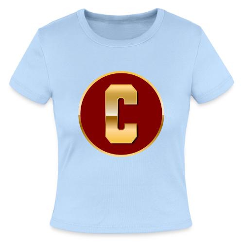Letter C – Capital Varsity Alphabet Monogram - Slim Fit Rib Women's T-Shirt