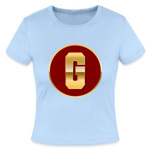 Letter G – Capital Varsity Alphabet Monogram - Slim Fit Rib Women's T-Shirt