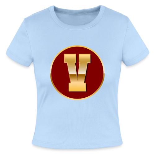 Letter V – Capital Varsity Alphabet Monogram - Slim Fit Rib Women's T-Shirt