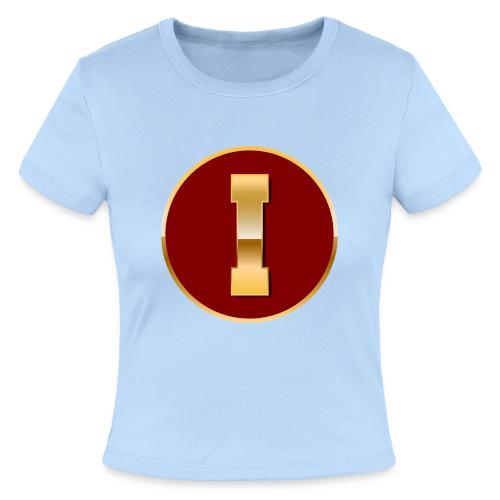 Letter I – Capital Varsity Alphabet Monogram - Slim Fit Rib Women's T-Shirt