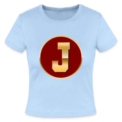 Letter J – Capital Varsity Alphabet Monogram - Slim Fit Rib Women's T-Shirt