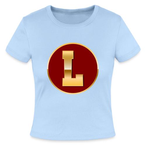 Letter L – Capital Varsity Alphabet Monogram - Slim Fit Rib Women's T-Shirt