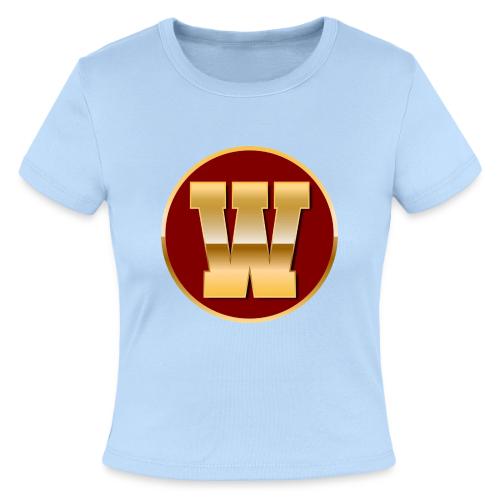 Letter W – Capital Varsity Alphabet Monogram - Slim Fit Rib Women's T-Shirt