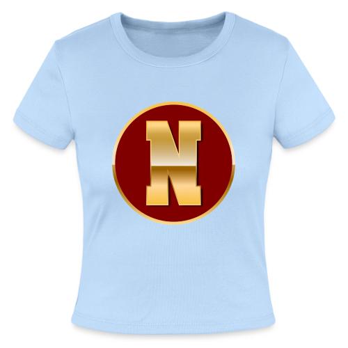 Letter N – Capital Varsity Alphabet Monogram - Slim Fit Rib Women's T-Shirt