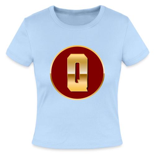 Letter Q – Capital Varsity Alphabet Monogram - Slim Fit Rib Women's T-Shirt