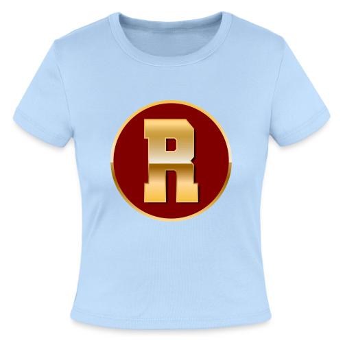 Letter R – Capital Varsity Alphabet Monogram - Slim Fit Rib Women's T-Shirt