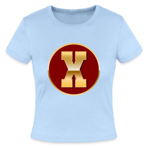 Letter X – Capital Varsity Alphabet Monogram - Slim Fit Rib Women's T-Shirt