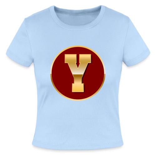 Letter Y – Capital Varsity Alphabet Monogram - Slim Fit Rib Women's T-Shirt