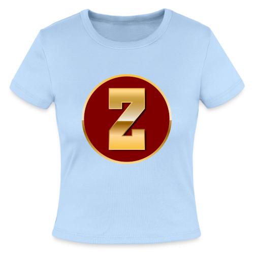 Letter Z – Capital Varsity Alphabet Monogram - Slim Fit Rib Women's T-Shirt