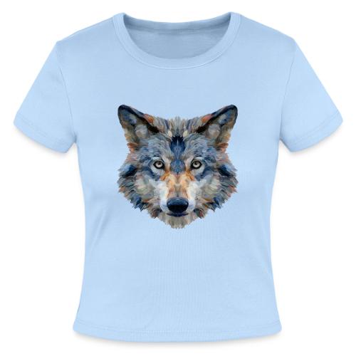 Wolf: Chromatic Wild Gaze - Slim Fit Rib Women's T-Shirt