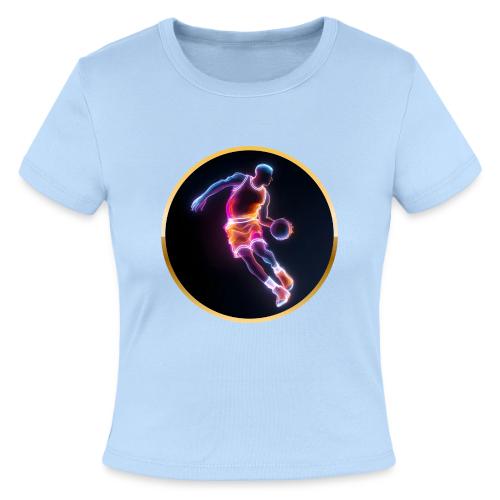 Neon Basketball Player - Slim Fit Rib Women's T-Shirt