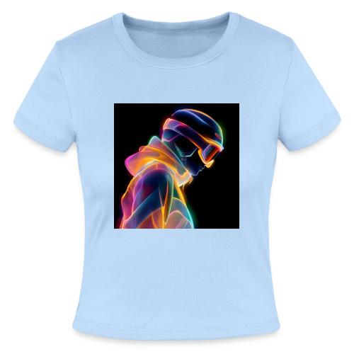Snowboarding: Neon Gravity Ride - Slim Fit Rib Women's T-Shirt