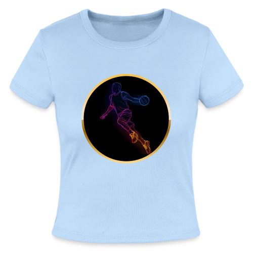 Basketball: Neon Jump Shot - Slim Fit Rib Women's T-Shirt