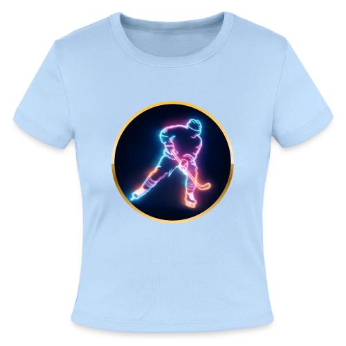 Golden Neon Hockey - Slim Fit Rib Women's T-Shirt