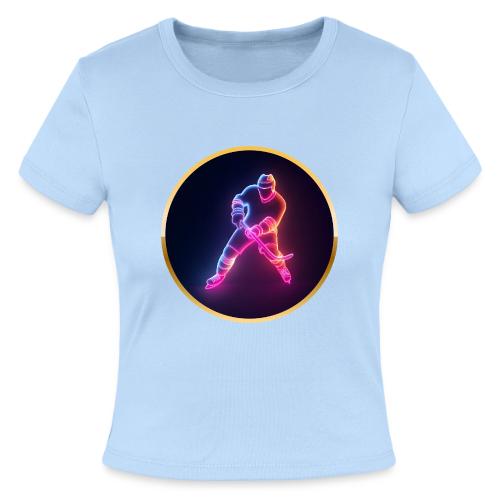Hockey: Neon Ice Strike - Slim Fit Rib Women's T-Shirt