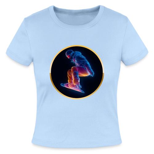 Snowboarding: Arctic Neon Leap - Slim Fit Rib Women's T-Shirt