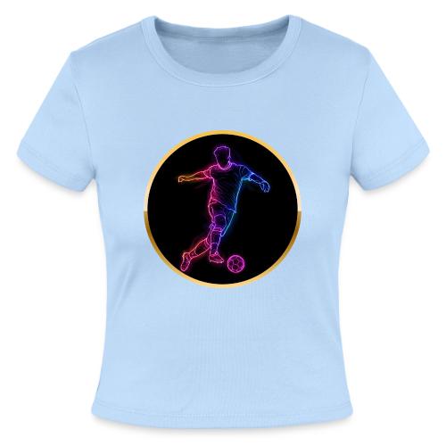 Neon Soccer Flow - Slim Fit Rib Women's T-Shirt