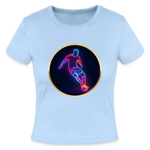 Soccer: Neon Golden Goal - Slim Fit Rib Women's T-Shirt