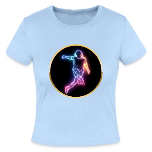 Soccer: Neon Goal Fusion - Slim Fit Rib Women's T-Shirt